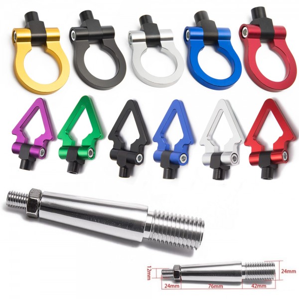 EPMAN Jdm Folding Ring Screw On Front Rear Bumper Tow Hook For Nissan